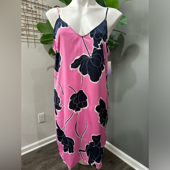 New Stars Above Silk Floral Printed Robe M/L and Chemise Gown M Bundle - Picture 8 of 11